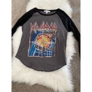 Daydreamer Def Leppard Baseball Tee 100% Cotton